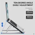 EAGEAT 10 Speed Adjustable Laptop Stand+phone Stand